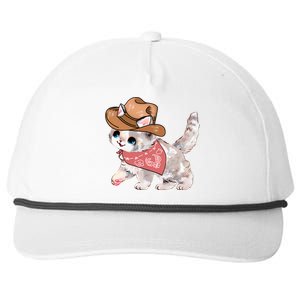 Cowboy Howdy Kitty Cute Cat Lover Western Trending Gift Idea Snapback Five-Panel Rope Hat