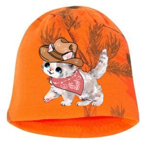 Cowboy Howdy Kitty Cute Cat Lover Western Trending Gift Idea Kati - Camo Knit Beanie