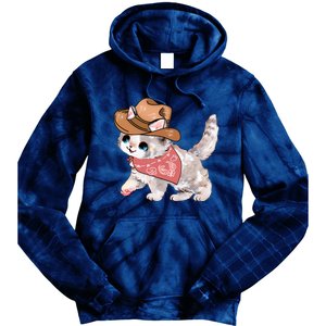 Cowboy Howdy Kitty Cute Cat Lover Western Trending Gift Idea Tie Dye Hoodie