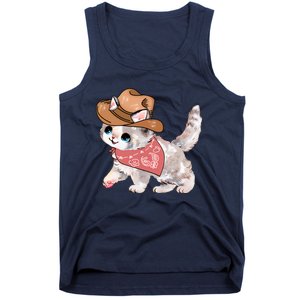 Cowboy Howdy Kitty Cute Cat Lover Western Trending Gift Idea Tank Top