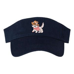 Cowboy Howdy Kitty Cute Cat Lover Western Trending Gift Idea Valucap Bio-Washed Visor