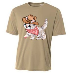 Cowboy Howdy Kitty Cute Cat Lover Western Trending Gift Idea Cooling Performance Crew T-Shirt