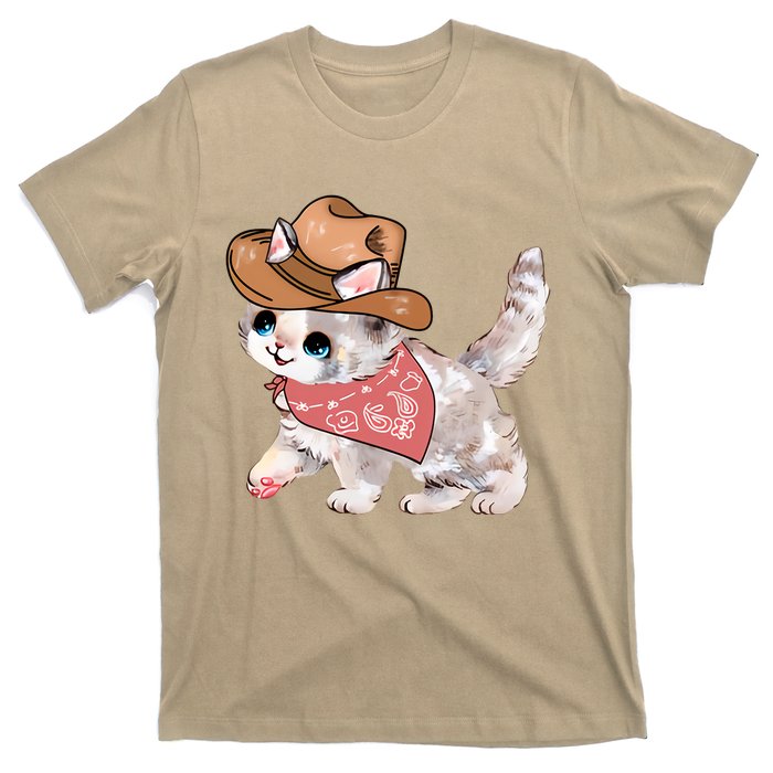 Cowboy Howdy Kitty Cute Cat Lover Western Trending Gift Idea T-Shirt