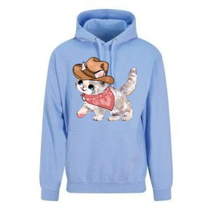 Cowboy Howdy Kitty Cute Cat Lover Western Trending Gift Idea Unisex Surf Hoodie