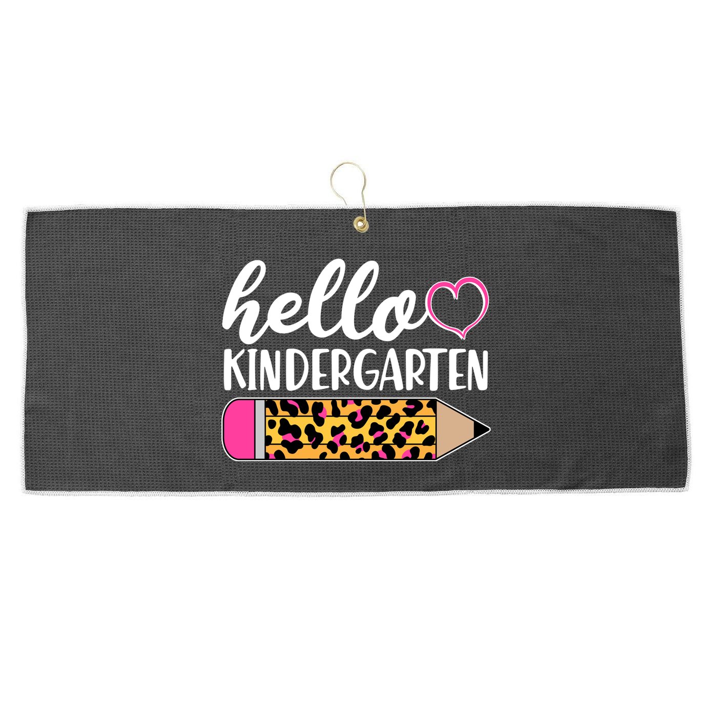 Cute Hello Kindergarten Large Microfiber Waffle Golf Towel