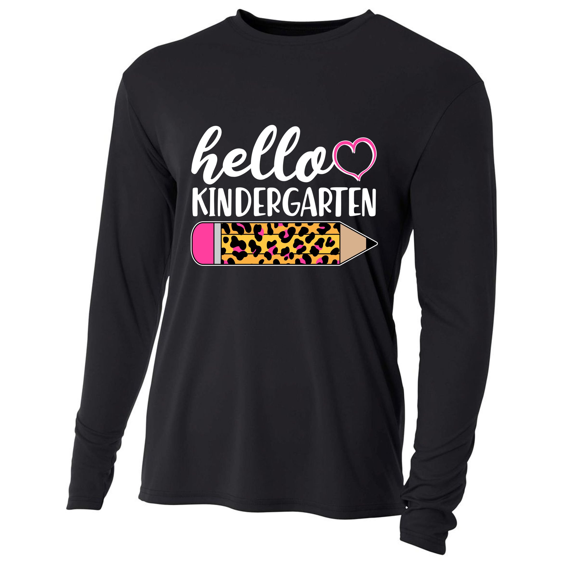 Cute Hello Kindergarten Cooling Performance Long Sleeve Crew