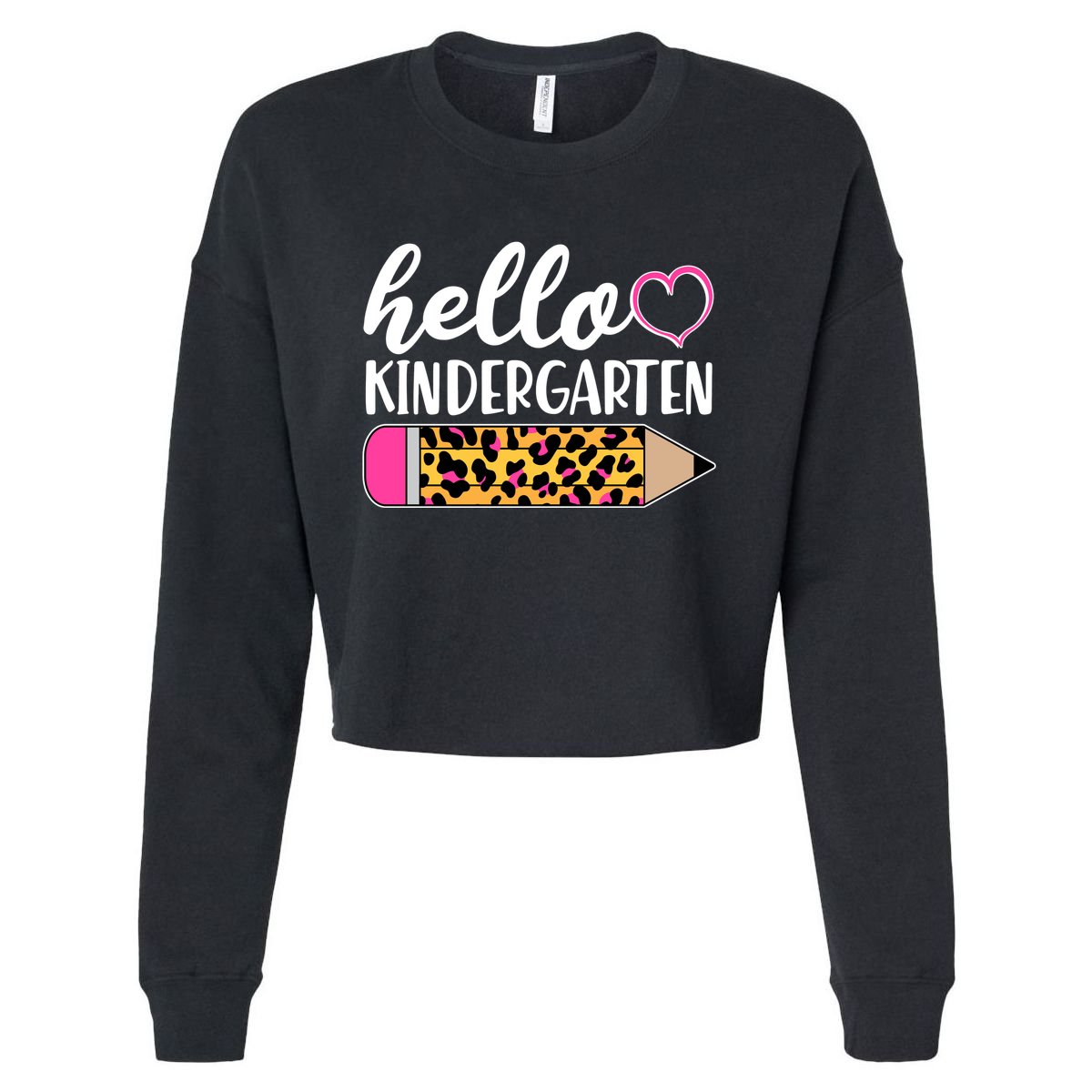 Cute Hello Kindergarten Cropped Pullover Crew