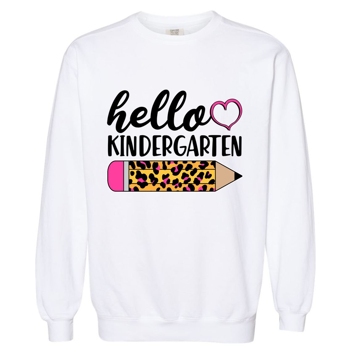 Cute Hello Kindergarten Garment-Dyed Sweatshirt
