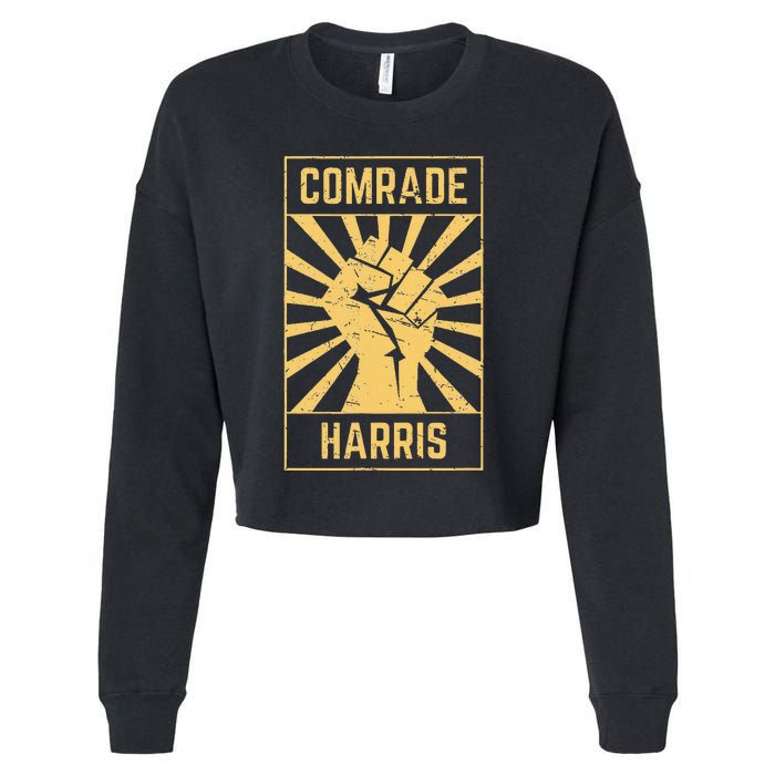 Comrade Harris Kamunism 2024 Communist Kamala Harris Cropped Pullover Crew