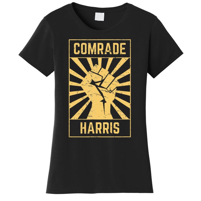 Comrade Harris Kamunism 2024 Communist Kamala Harris Women's T-Shirt