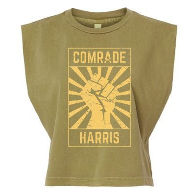 Comrade Harris Kamunism 2024 Communist Kamala Harris Garment-Dyed Women's Muscle Tee