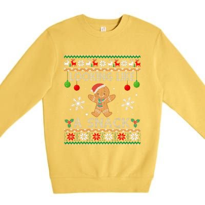 Chirstmas Holiday Looking Like A Snack Ugly Xmas Sweater  Premium Crewneck Sweatshirt