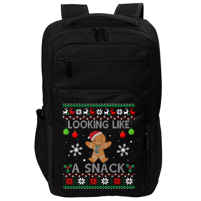 Chirstmas Holiday Looking Like A Snack Ugly Xmas Sweater  Impact Tech Backpack