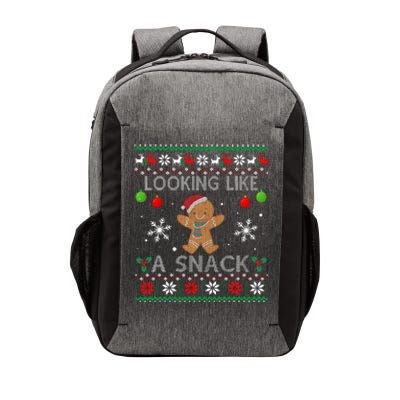 Chirstmas Holiday Looking Like A Snack Ugly Xmas Sweater  Vector Backpack