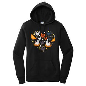 Chickens Heart Love Chicken Lady Farmer Gift Women's Pullover Hoodie