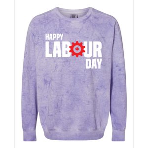 Canada Happy Labour Day Celebration Of Labor Day Laboring Gift Colorblast Crewneck Sweatshirt