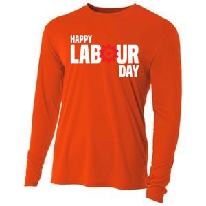 Canada Happy Labour Day Celebration Of Labor Day Laboring Gift Cooling Performance Long Sleeve Crew