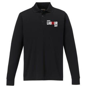 Canada Happy Labour Day Celebration Of Labor Day Laboring Gift Performance Long Sleeve Polo