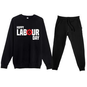 Canada Happy Labour Day Celebration Of Labor Day Laboring Gift Premium Crewneck Sweatsuit Set