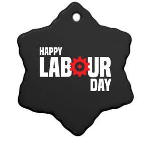 Canada Happy Labour Day Celebration Of Labor Day Laboring Gift Ceramic Star Ornament