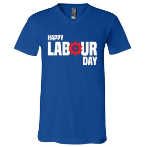 Canada Happy Labour Day Celebration Of Labor Day Laboring Gift V-Neck T-Shirt