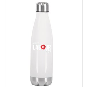 Canada Happy Labour Day Celebration Of Labor Day Laboring Gift Stainless Steel Insulated Water Bottle