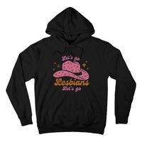 Cow Hat Let's Go Lesbians Western Cowgirls Hoodie