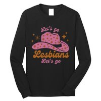 Cow Hat Let's Go Lesbians Western Cowgirls Long Sleeve Shirt