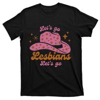 Cow Hat Let's Go Lesbians Western Cowgirls T-Shirt