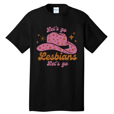 Cow Hat Let's Go Lesbians Western Cowgirls Tall T-Shirt