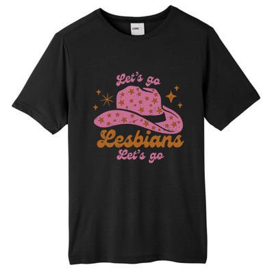 Cow Hat Let's Go Lesbians Western Cowgirls Tall Fusion ChromaSoft Performance T-Shirt