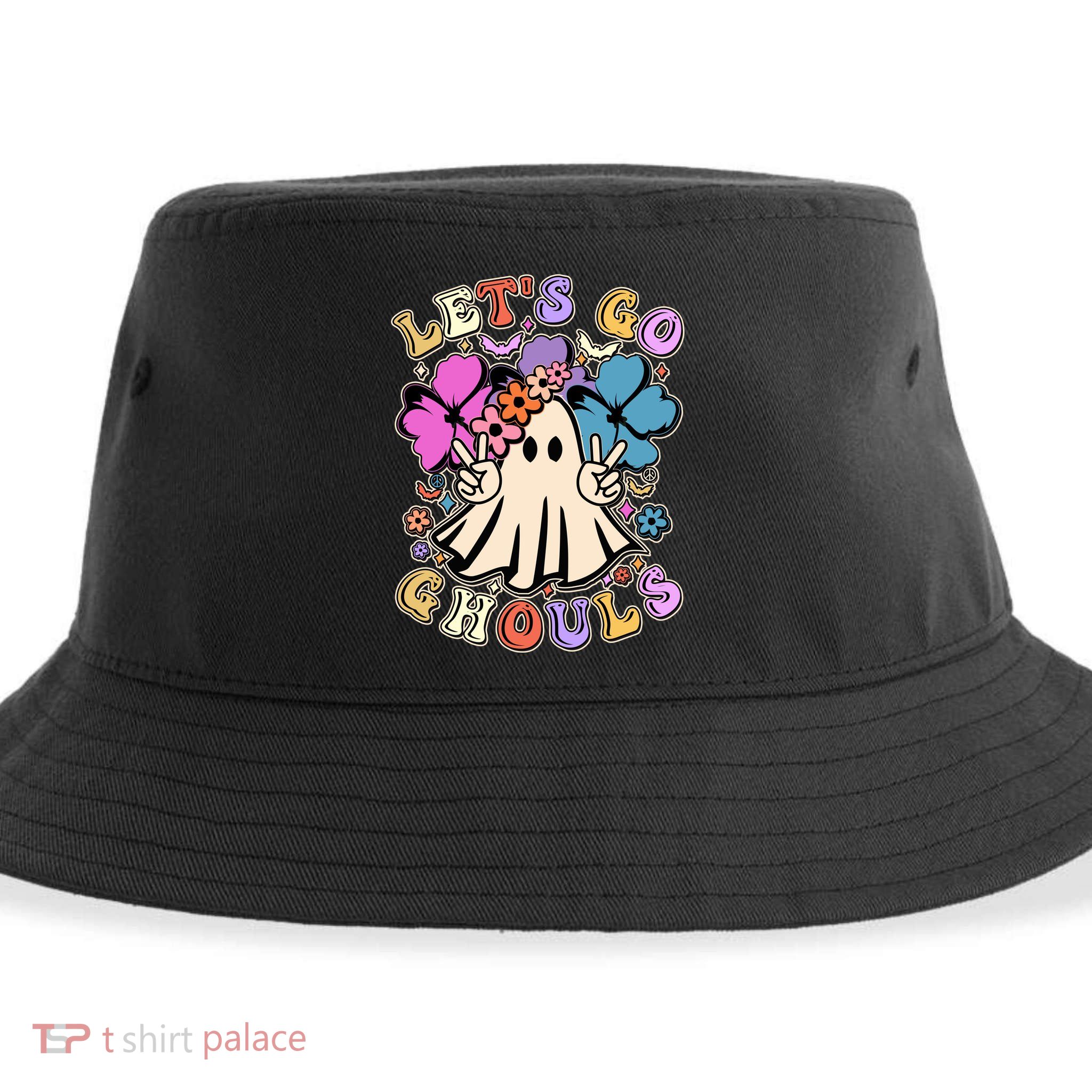 Cute Halloween Let's Go Ghouls Sustainable Bucket Hat