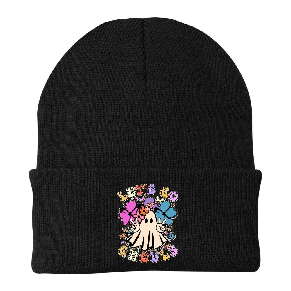 Cute Halloween Let's Go Ghouls Beanie