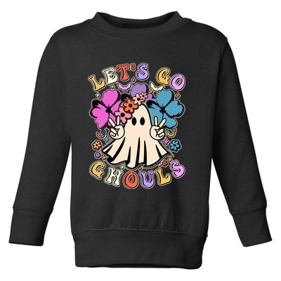 Cute Halloween Let's Go Ghouls Toddler Sweatshirt