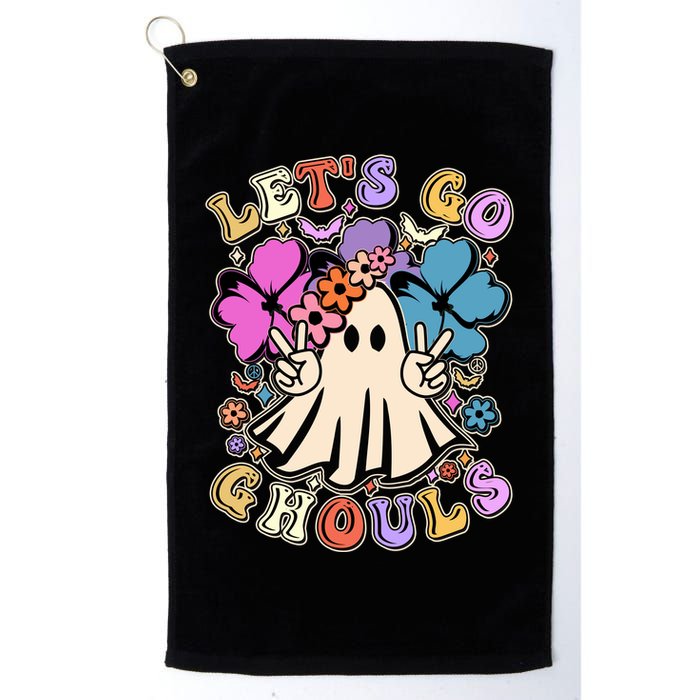 Cute Halloween Let's Go Ghouls Golf Towel