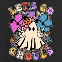 Cute Halloween Let's Go Ghouls Golf Towel