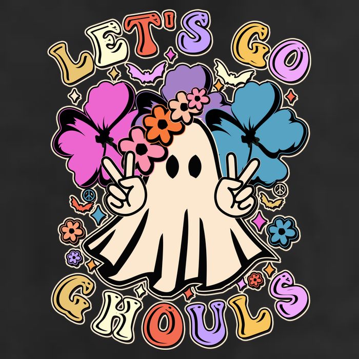 Cute Halloween Let's Go Ghouls Golf Towel
