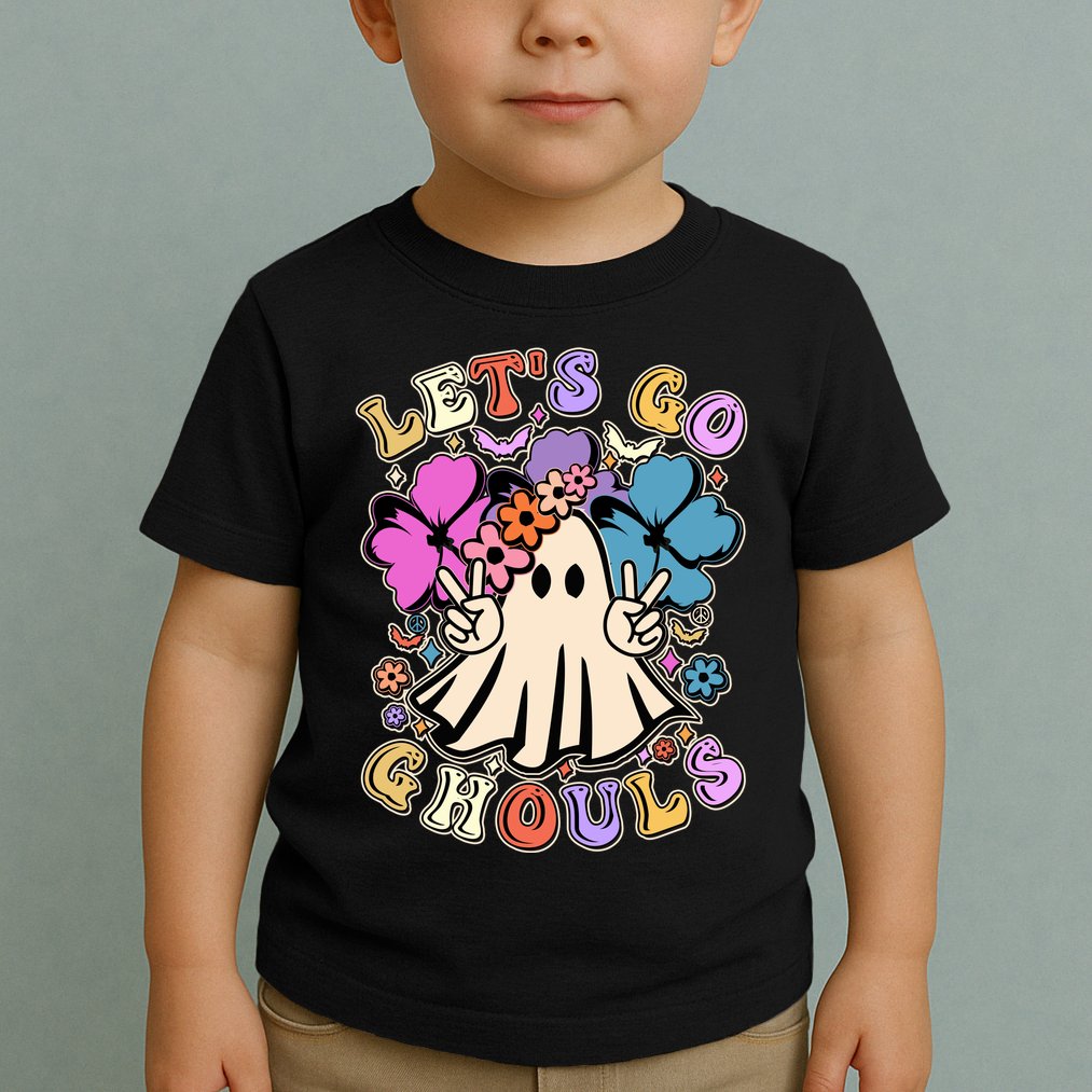 Cute Halloween Let's Go Ghouls Toddler T-Shirt