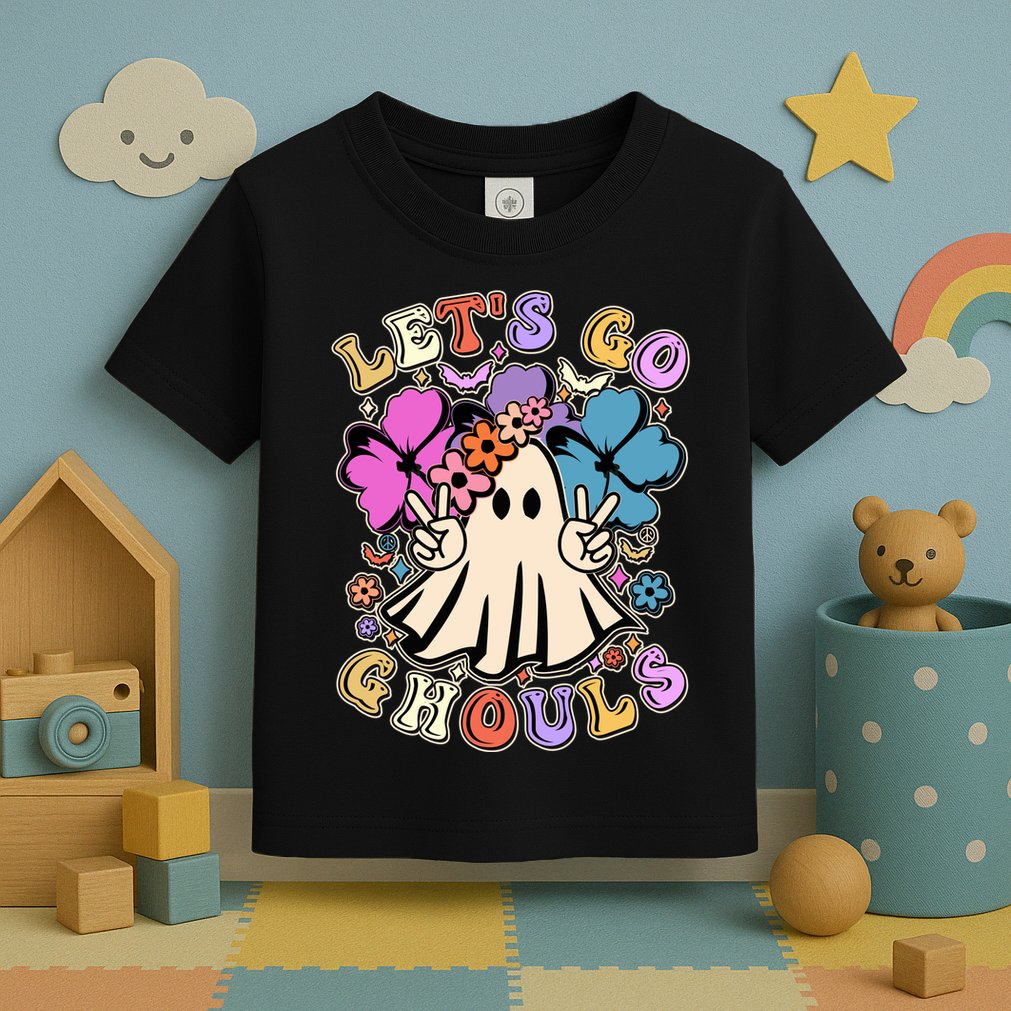Cute Halloween Let's Go Ghouls Toddler T-Shirt