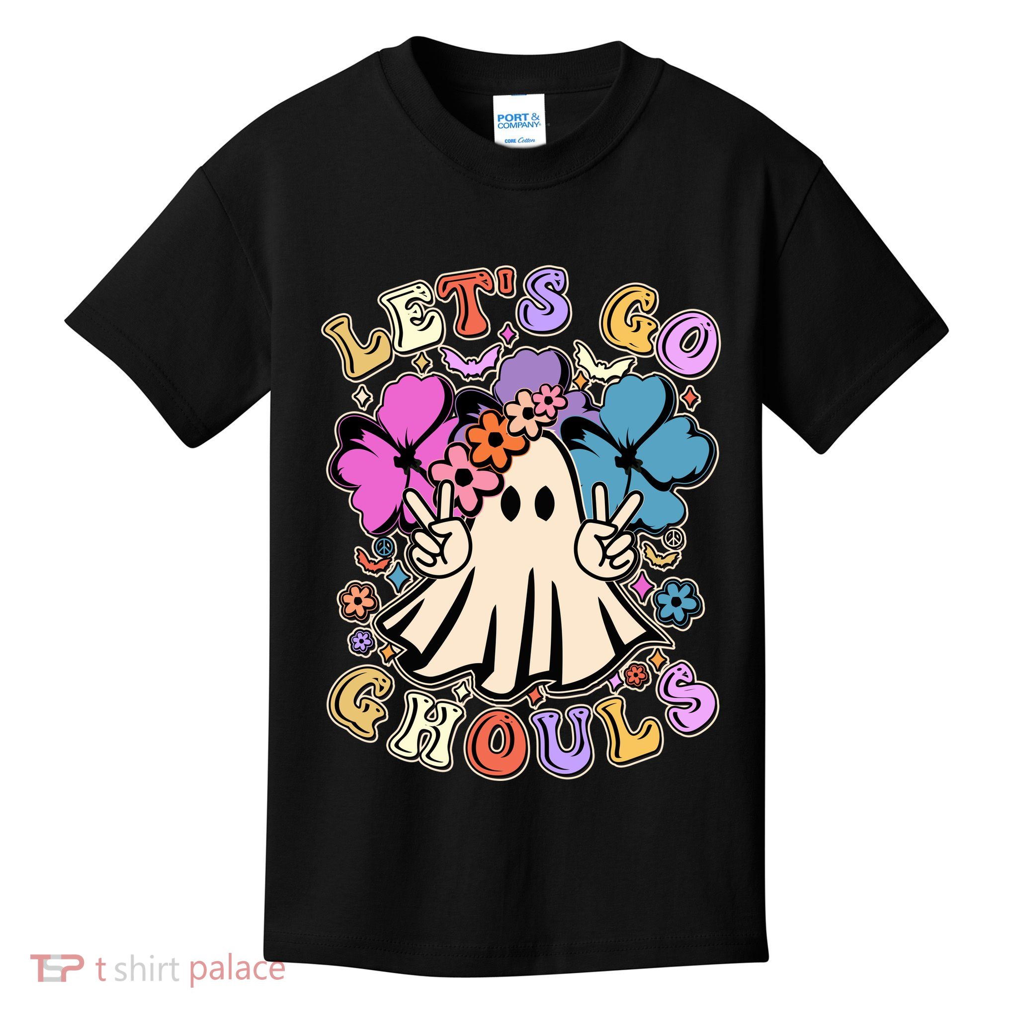 Cute Halloween Let's Go Ghouls Kids T-Shirt