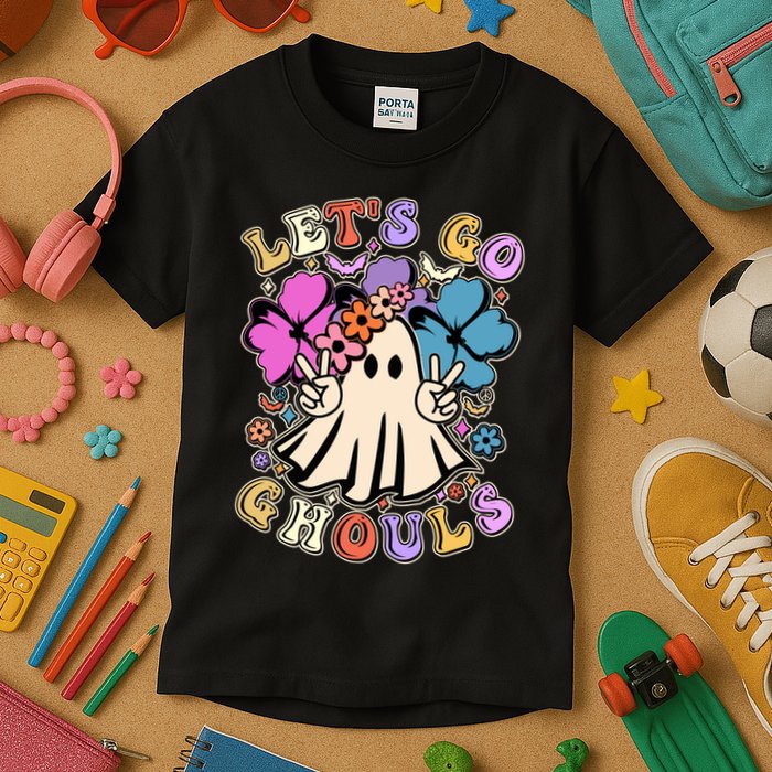 Cute Halloween Let's Go Ghouls Kids T-Shirt