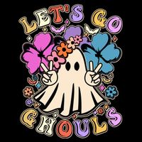 Cute Halloween Let's Go Ghouls Kids T-Shirt