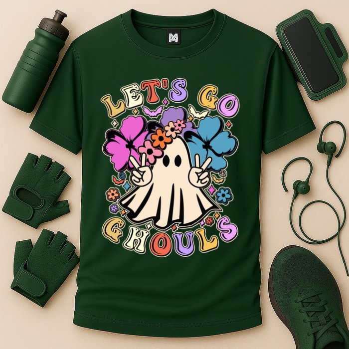 Cute Halloween Let's Go Ghouls Cooling Performance Crew T-Shirt