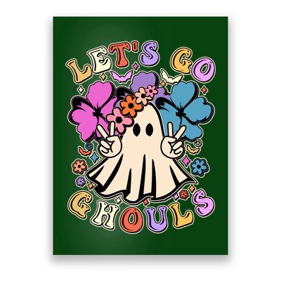 Cute Halloween Let's Go Ghouls Poster