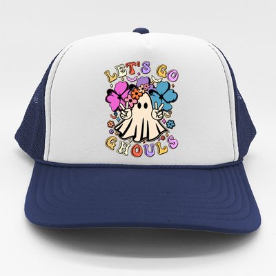 Cute Halloween Let's Go Ghouls Trucker Hat