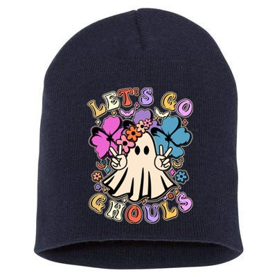 Cute Halloween Let's Go Ghouls Short Acrylic Beanie