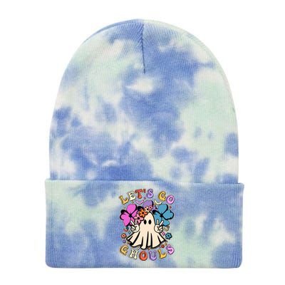 Cute Halloween Let's Go Ghouls Tie Dye 12in Knit Beanie