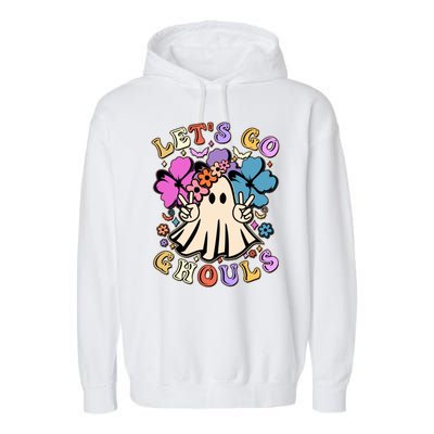 Cute Halloween Let's Go Ghouls Garment-Dyed Fleece Hoodie