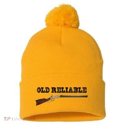 Classic Henry Lever Action Rifle Old Reliable Pom Pom 12in Knit Beanie