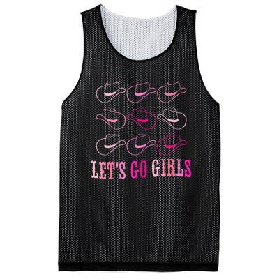 Cowboy Hat Lets Go Western Cow Mesh Reversible Basketball Jersey Tank